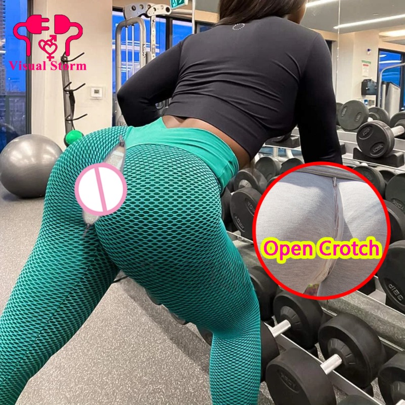 Outdoor Sport Leggings - سروال نسائي مثير مفتوح من منطقة