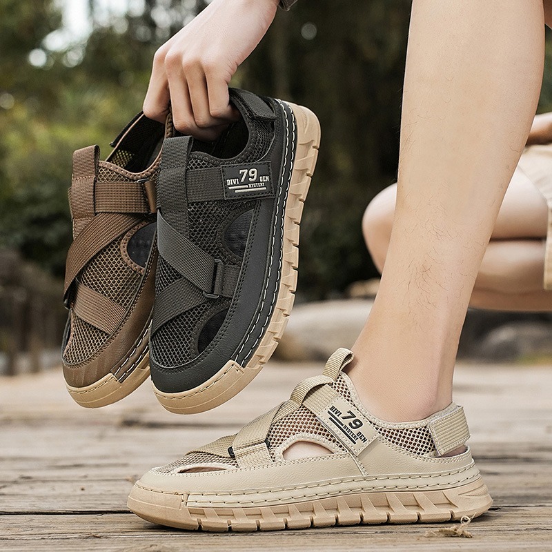 Outdoor Sport Outfit - صنادل رجالية صيفية شبكية قابلة للتنفس،
