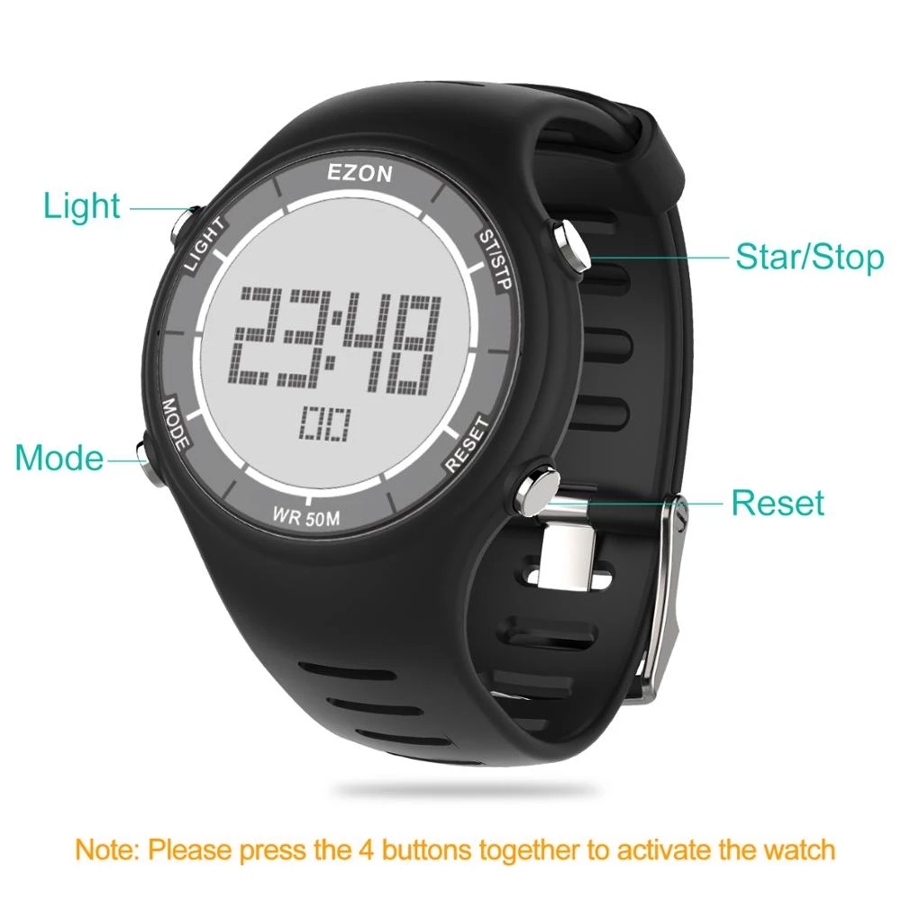 EZON موضة جديدة للمرأة ساعة ري - مراجعة Outdoor Sport Watch وسعره