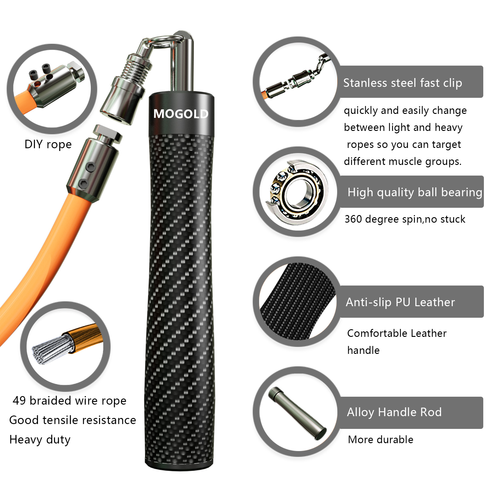 حبل قفز عالي السرعة من MOGOLD  - مراجعة Speed Skipping Rope وسعره